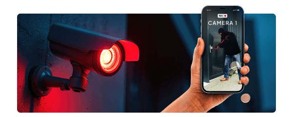 Photo montrant l'aperçu de l'application mobile qui permet de contrôler et visualiser la vidéosurveillance